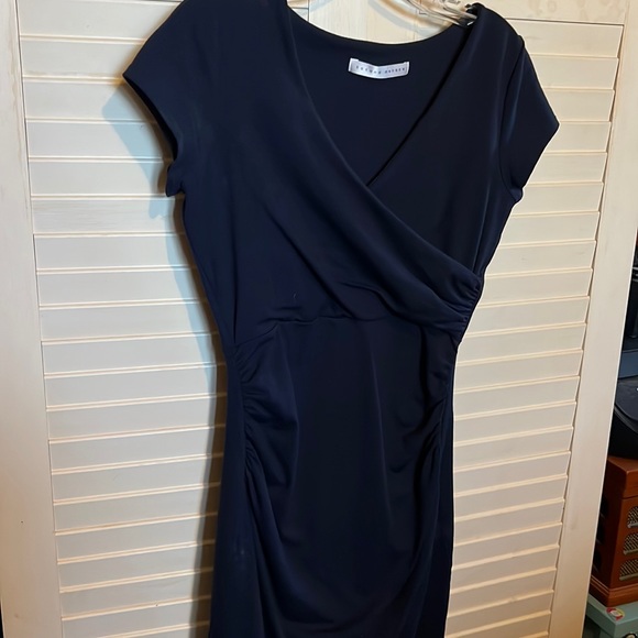Susana Monaco dark navy blue wrap dress size medium - Picture 1 of 5